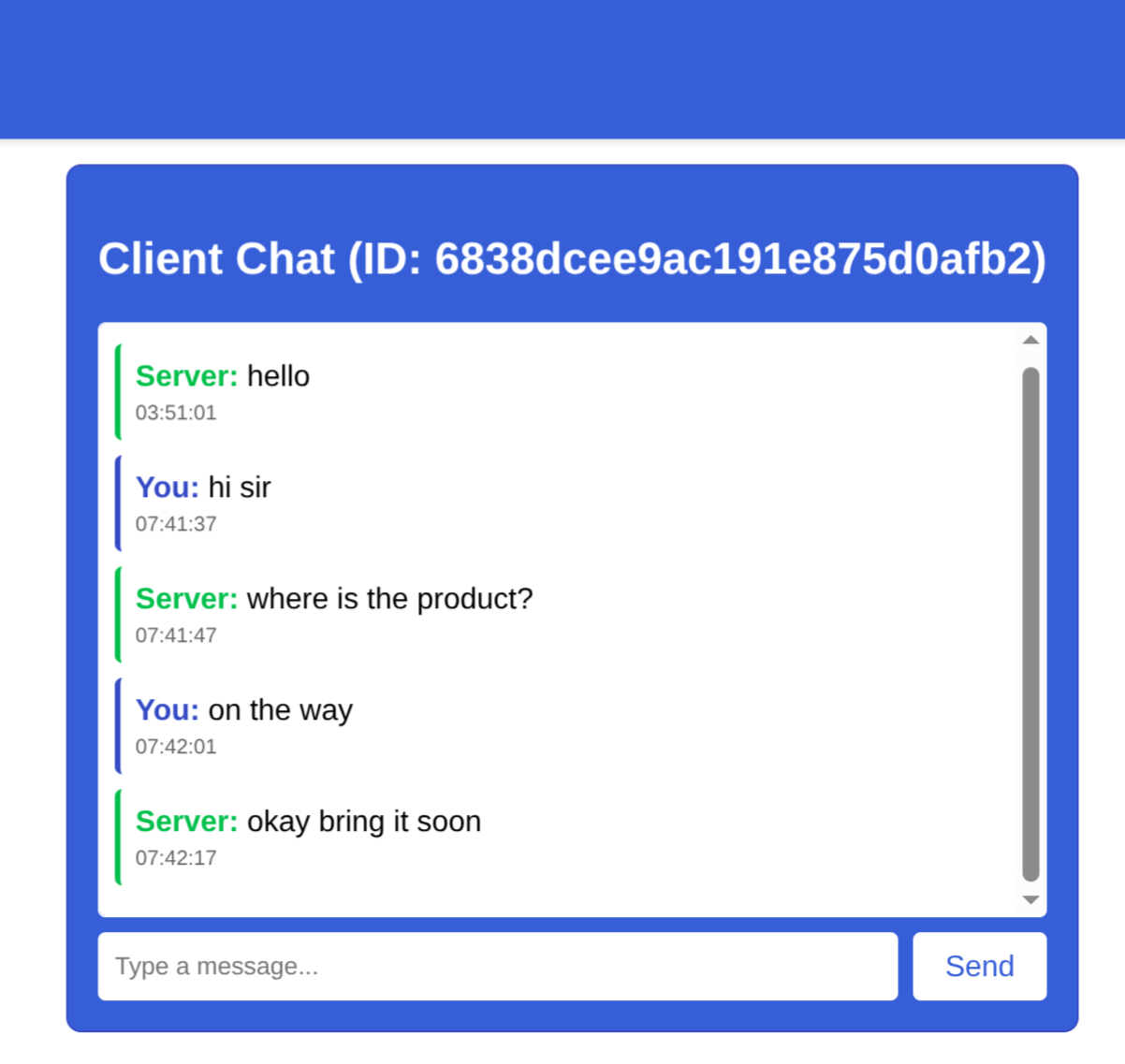 Real-Time Client Chat